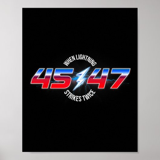ときに稲妻が2回45 47トランプ再選挙 ポスター (正面)