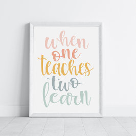 とき教えに二パステルレインボー色 ポスター