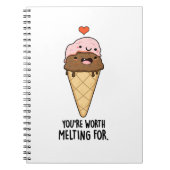 とけちゃうほどあなたが好き！ユーモアアイスクリームジョーク ノートブック (正面)