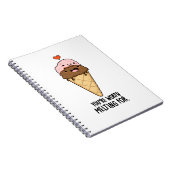 とけちゃうほどあなたが好き!ユーモアアイスクリームパンプレゼント ノートブック (右側)