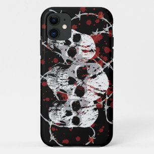 とげがあるスカルのカスタムなiphone 5の場合 iPhone 11 ケース