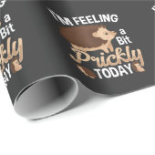 とげだらけのハリネズミ好きの森林動物愛好家 ラッピングペーパー (ロールコーナー)