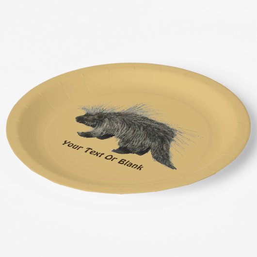 とげだらけのポルキー ペーパープレート (アングル)