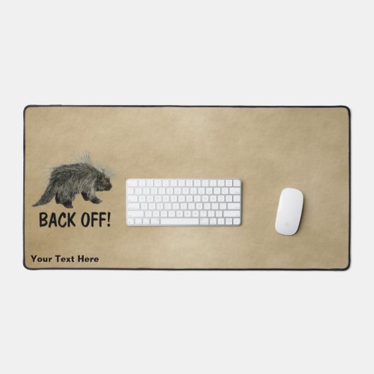 とげだらけのポーキー – バックオフ デスクマット (キーボード&マウス)