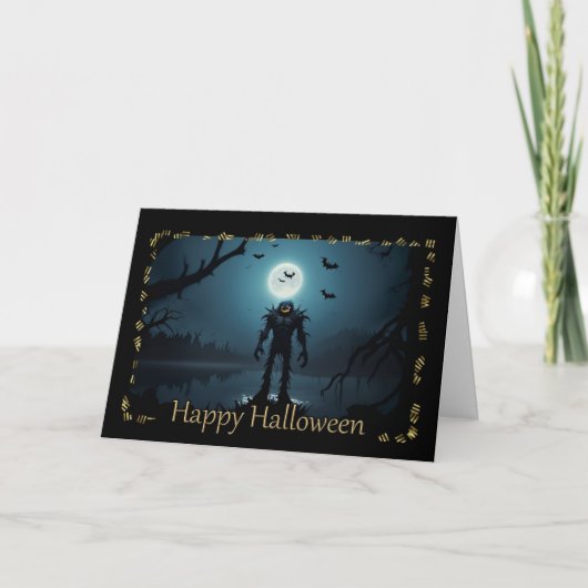 とげだらけの沼モンスターハロウィーンカード カード (正面)