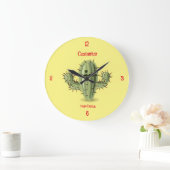 とげのあるイレイトのサボテンThunder_Cove ラージ壁時計 (ホーム)