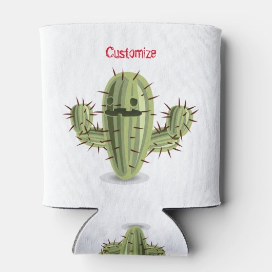 とげのあるイレイトのサボテンThunder_Cove 缶クーラー (裏面)