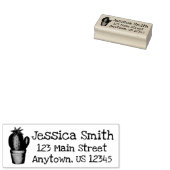 とげのあるサボテンの鉢植えアドパーソナライズされたレス ラバースタンプ (押印)