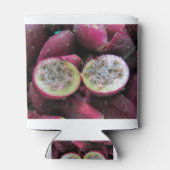 とげのあるナシのサボテンの果実と種子 缶クーラー (裏面)