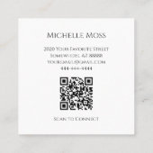 とげのあるナシのサボテン多肉植物 スクエア名刺 (裏面)