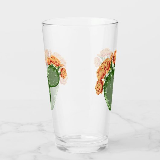 とげのあるナシの花のサボテン タンブラーグラス (左)