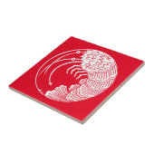 とげのあるロブスターの円タイル タイル (側面)