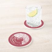 とげのあるロブスター円 コースター (側面)