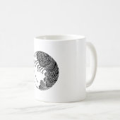 とげのあるロブスター円 コーヒーマグカップ (正面右)