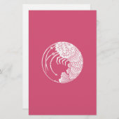 とげのあるロブスター円 便箋 (正面/裏面)