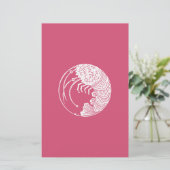 とげのあるロブスター円 便箋 (スタンド正面)