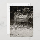 とげのある木の警告看板 ポストカード (正面/裏面)