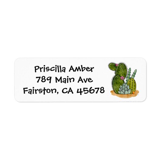 とげのある植物 ラベル (正面)