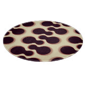 とげのある球形の形状、茶色の陰影のパターン。 カッティングボード (角)