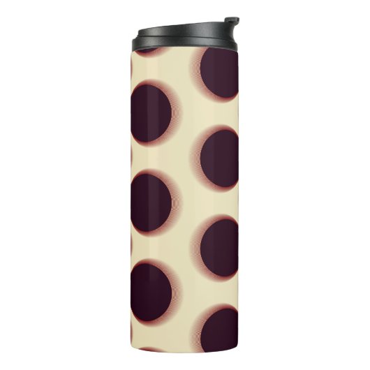 とげのある球形の形状、茶色の陰影のパターン。 タンブラー (回転左)