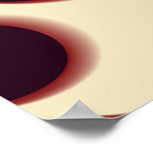 とげのある球形の形状、茶色の陰影のパターン。 ポスター (角)