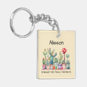 とげのある瞬間を受け入れる キーホルダー (正面左)