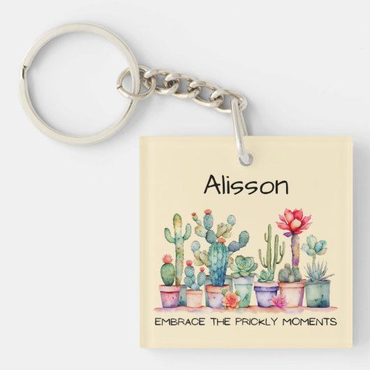 とげのある瞬間を受け入れる キーホルダー (正面)