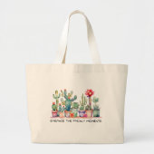 とげのある瞬間を受け入れる ラージトートバッグ (正面)