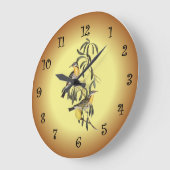 とげのある頬の蜂蜜を食べる人～エリザベス・グールド06 ラージ壁時計 (傾斜)