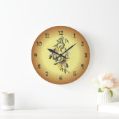 とげのある頬の蜂蜜を食べる人～エリザベス・グールド06 ラージ壁時計 (ホーム)