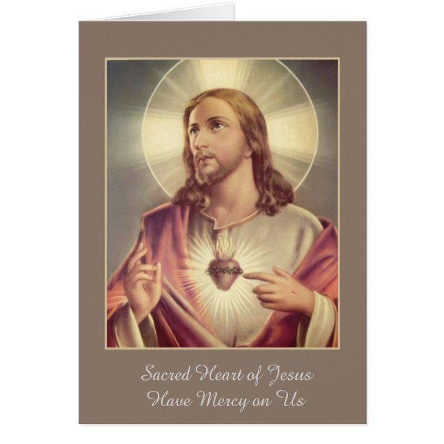 とげを搭載するイエス・キリストのハートの神聖なハート (正面)