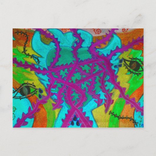 とげを通して愛 ポストカード (正面)