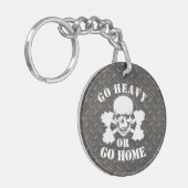 とことんやりきれ AWESOME GO HEAVY OR GO HOME キーホルダー (正面左)