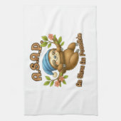 とことんスローペース - かわいいナマケモノ ASAP クラシックTシャツ キッチンタオル (縦)