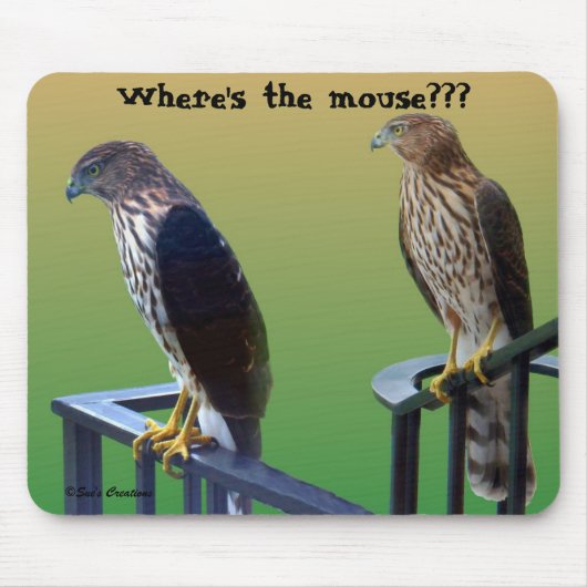 "ところあるマウスがか。か。か"。 タカ マウスパッド (正面)