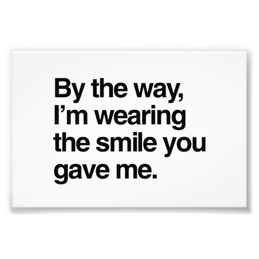 ところで私はスマイルを着てる フォトプリント            (正面)