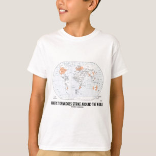 ところトルネードが世界(地図)中で打つ Tシャツ