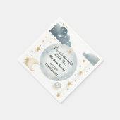 としてグリッターきらめく小さな星の赤ちゃんシャワー スタンダードカクテルナプキン (角)