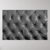 ~として使用する黒い本革のテクスチャーのパターン ポスター (正面)