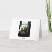 として新郎新婦の上で服を着るコーギー カード (裏面)