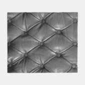 ~として用いた黒本革の地紋 フリースブランケット (正面(横))