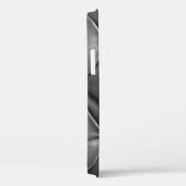 ～として用いた黒本革の地紋  Case-Mate iPhoneケース (裏面 / 右)