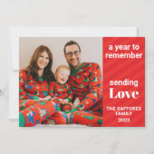 とっておきのファミリークリスマスホリデー写真カード シーズンカード (正面)