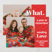 とっておきのファミリークリスマスホリデー写真カード シーズンカード (正面/裏面)