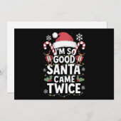とってもいい子だったのでサンタが２回来てくれた クリスマス サンタ クリスマス (正面/裏面)