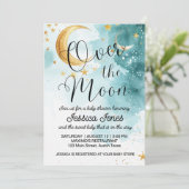 とってもかわいいお月様ベビーシャワー 招待状 (スタンド正面)