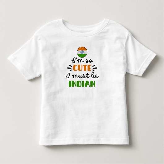 とってもかわいいからインド人かな トドラーTシャツ (正面)