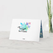 とってもかわいいクリスマスの猫の雪のサンタ帽 カード (裏面)