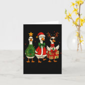 とってもかわいいサンタクロース メリー・グースマス クリス カード (黄色い花)