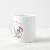 とってもかわいいゾウのかわいいアート コーヒーマグカップ (正面左)